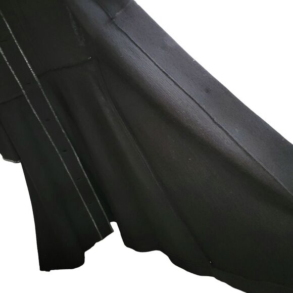 NWT Vintage Cadillac Mod 1960s Italian Pure Virgin Wool Long Black Sweater Flaws - Picture 8 of 16